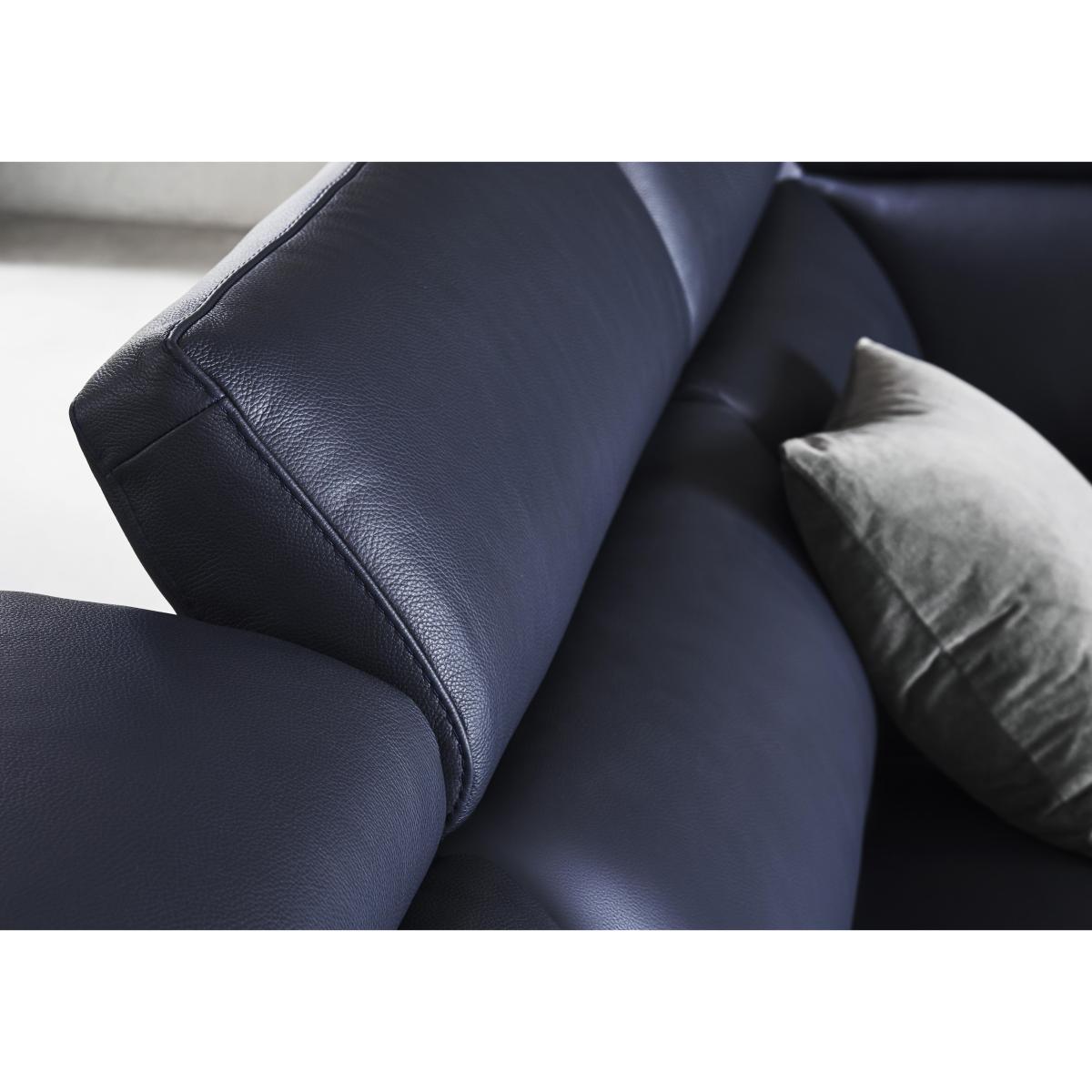 Nicoletti Italia - Davide Large Leather Right Hand Facing Corner Sofa with Chaise End – image 6