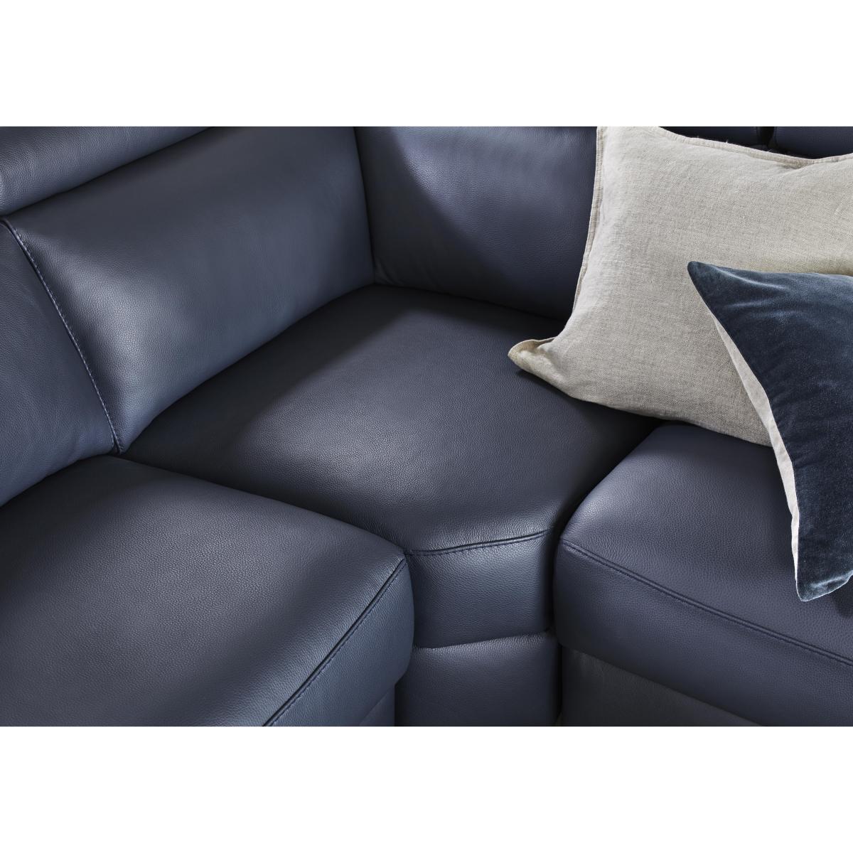 Nicoletti Italia - Davide Large Leather Right Hand Facing Corner Sofa with Chaise End – image 8