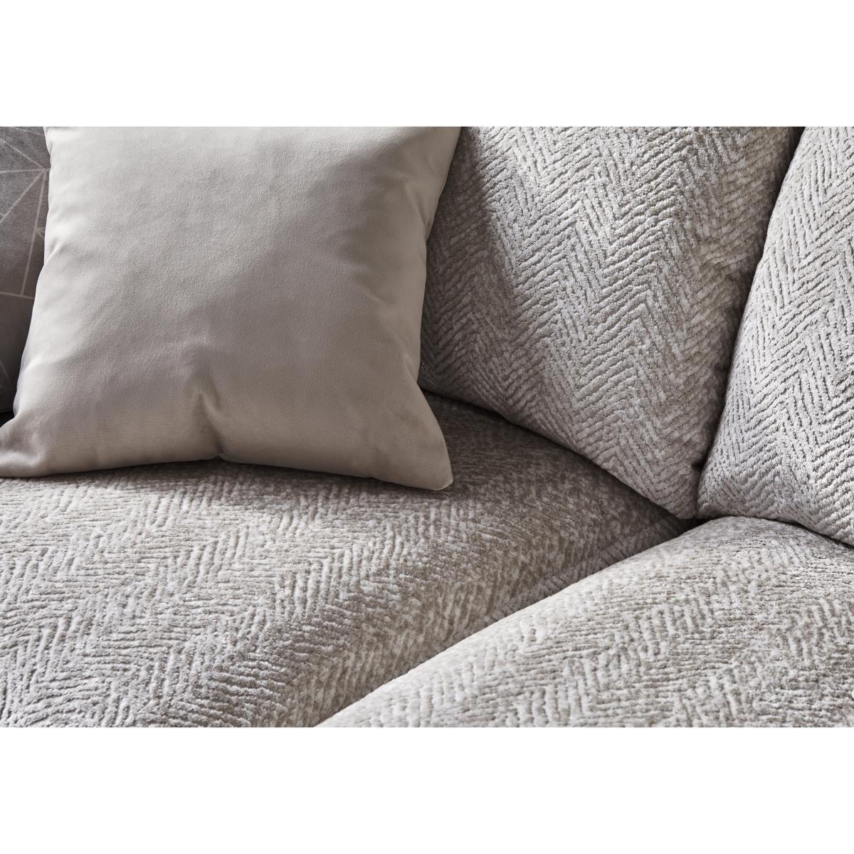 Pandora Small Right Hand Facing Corner Foam Fill Sofa - Chevron Ivory – image 5