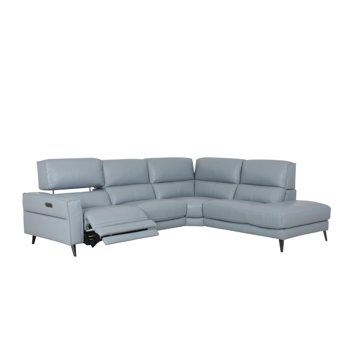 Axel HW Leather Left Hand Facing Chaise End Power Recliner Sofa - Espresso – image 3