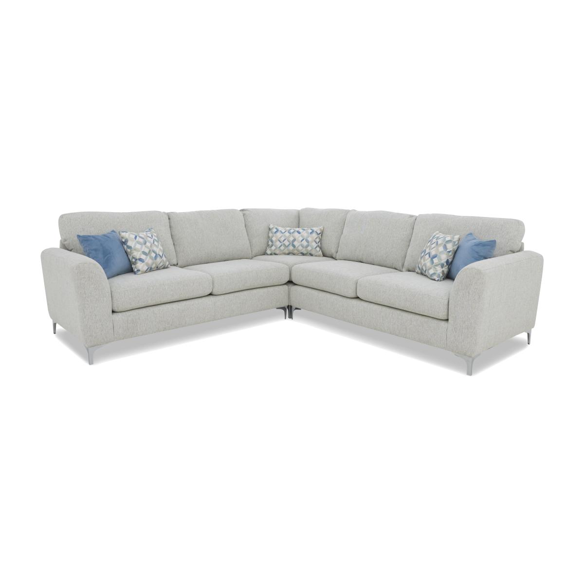 Pippa Fabric Large Corner Sofa - Spring Sea/Sky Ch Ft – image 1