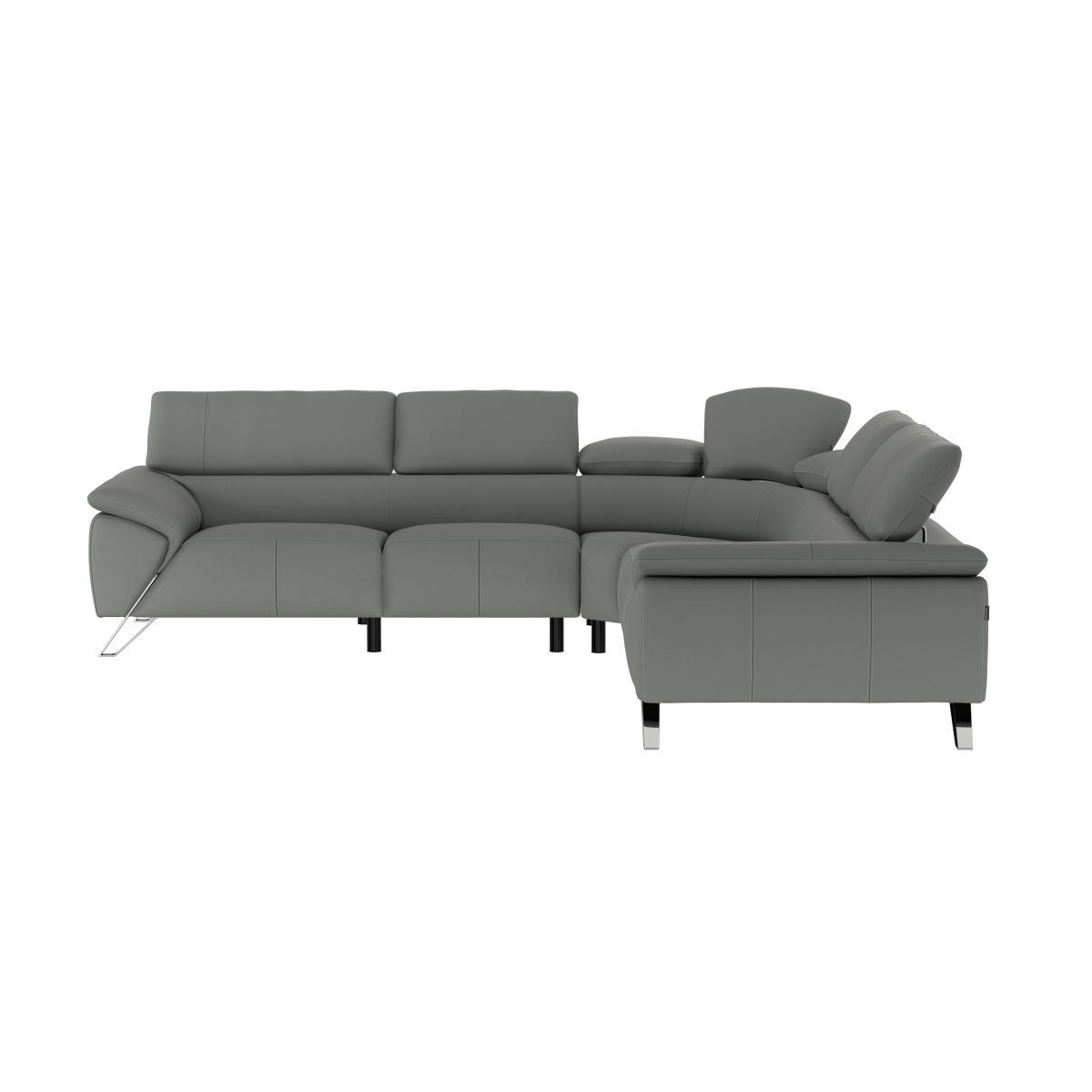 Nicoletti - Tesla Large Leather Corner Sofa - Black – image 4