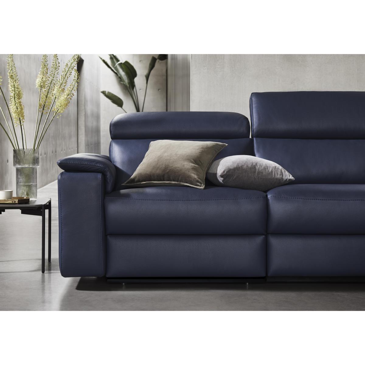Nicoletti Italia - Davide Large Leather Left Hand Facing Corner Sofa with Chaise End – image 5