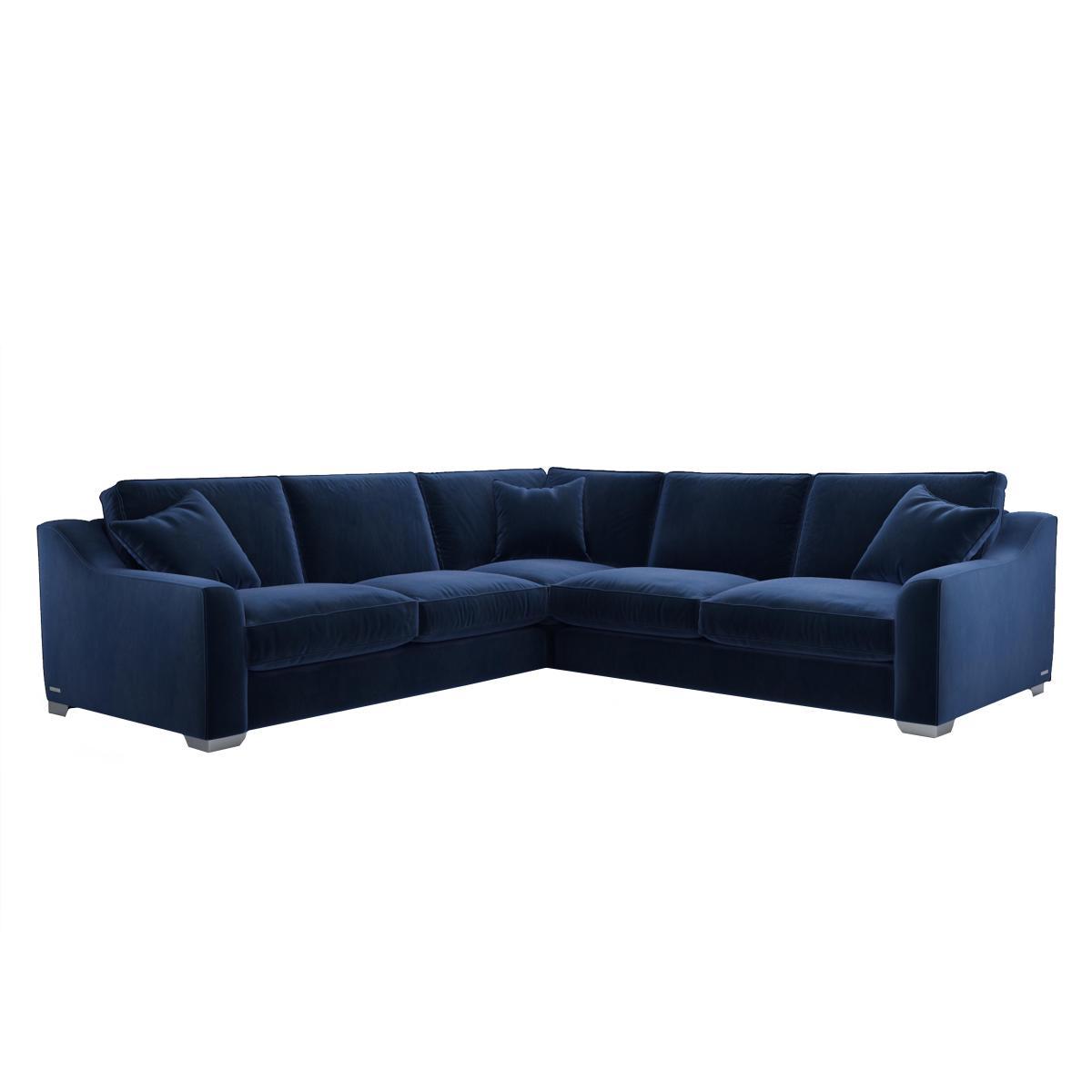 The Lounge Co. - Isobel Large Fabric Corner Sofa - Blue – image 4