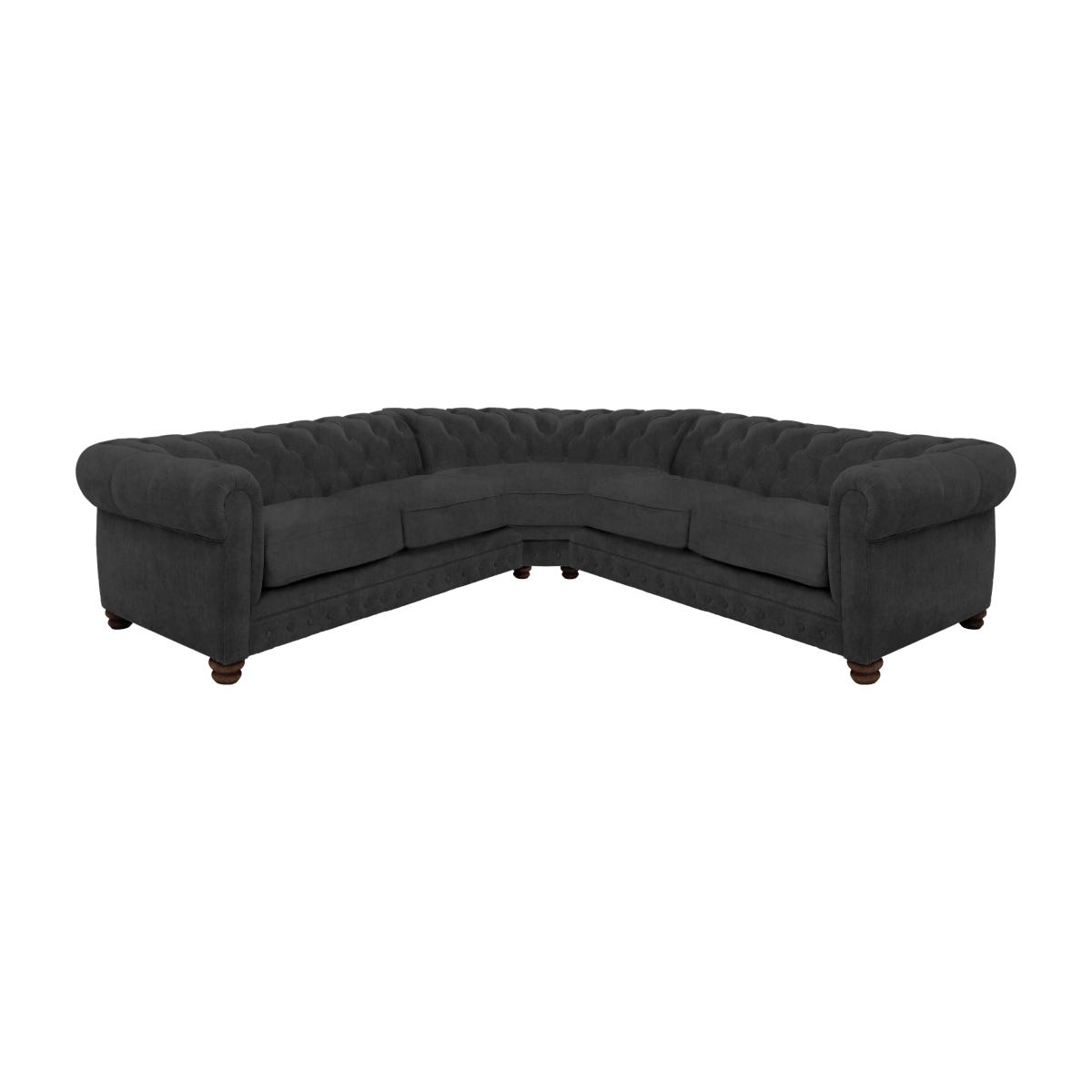 Alexander and James - Chesterfield Collection Hugo Large Fabric Corner Sofa - Boot - Dark Feet