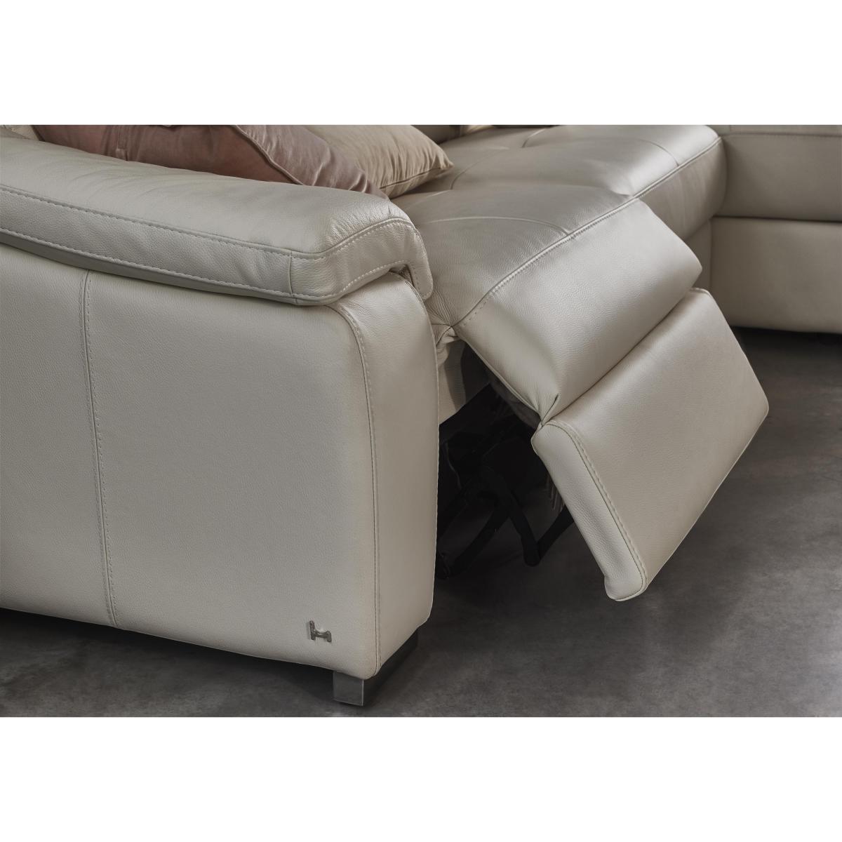 Nicoletti - Galileo Leather Large Corner Sofa - Grey – image 5