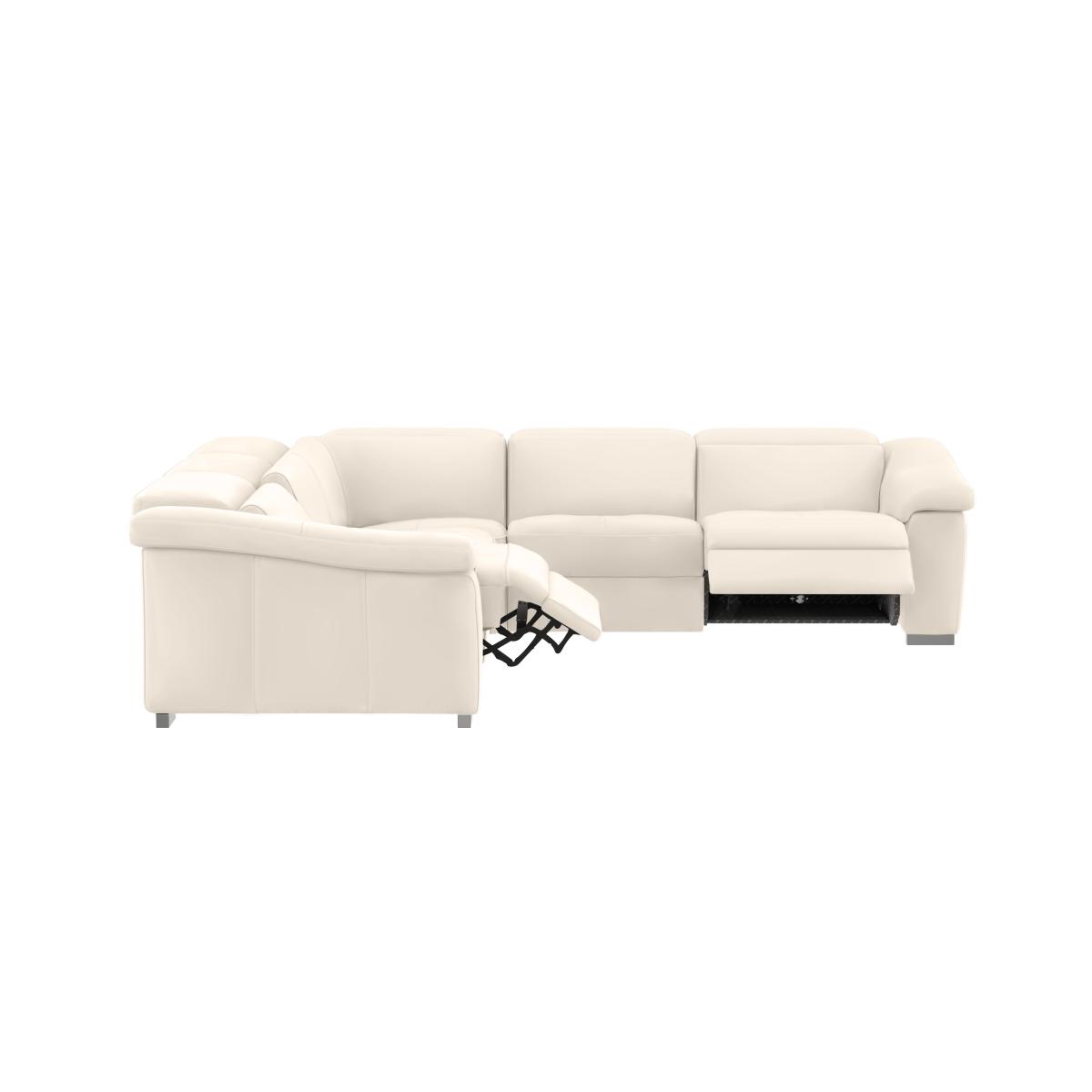 Nicoletti - Galileo Leather Large Corner Sofa - Grey – image 7