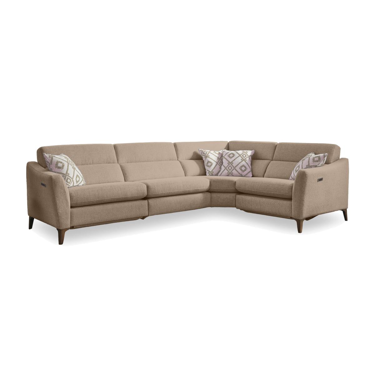 Moderna Power Recliner Right Hand Facing Corner Sofa with Power Telescopic Headrests – image 1