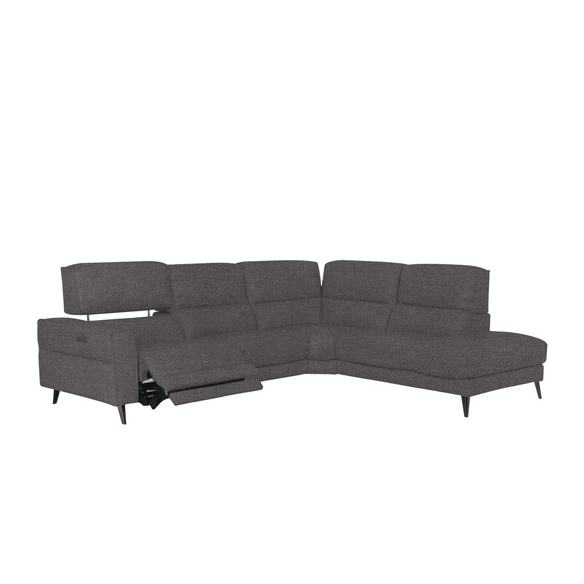 Axel Fabric Left Hand Facing Chaise End Sofa - R16 Charcoal – image 2