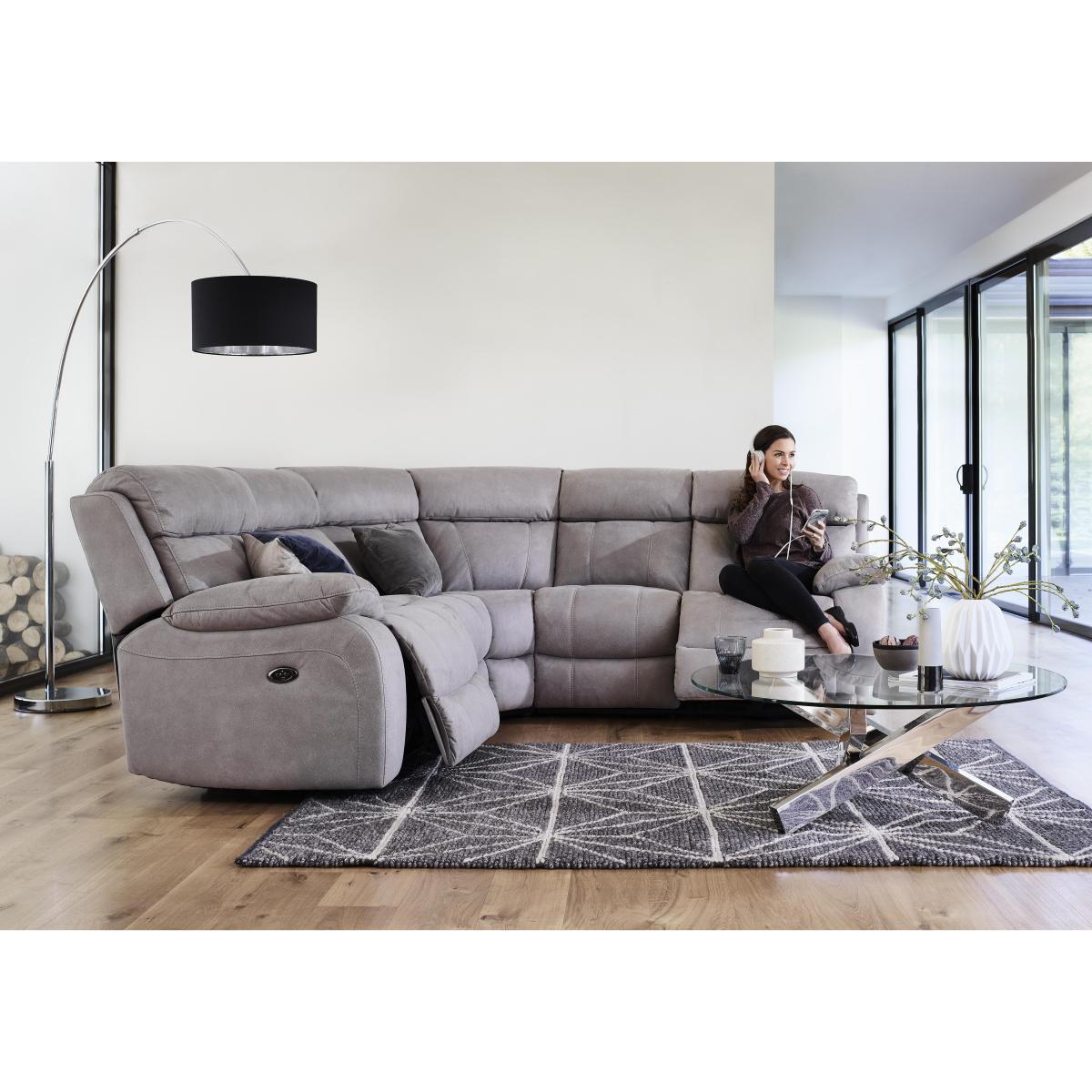 Moreno SD Ultra Soft Fabric Manual Recliner Sofa – image 2