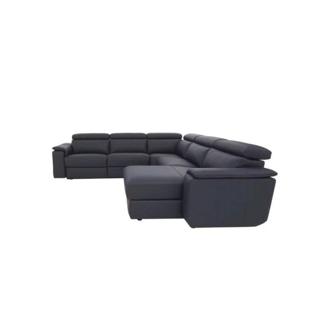 Nicoletti - Davide Large Leather Corner Power Recliner Sofa with Chaise End – image 5