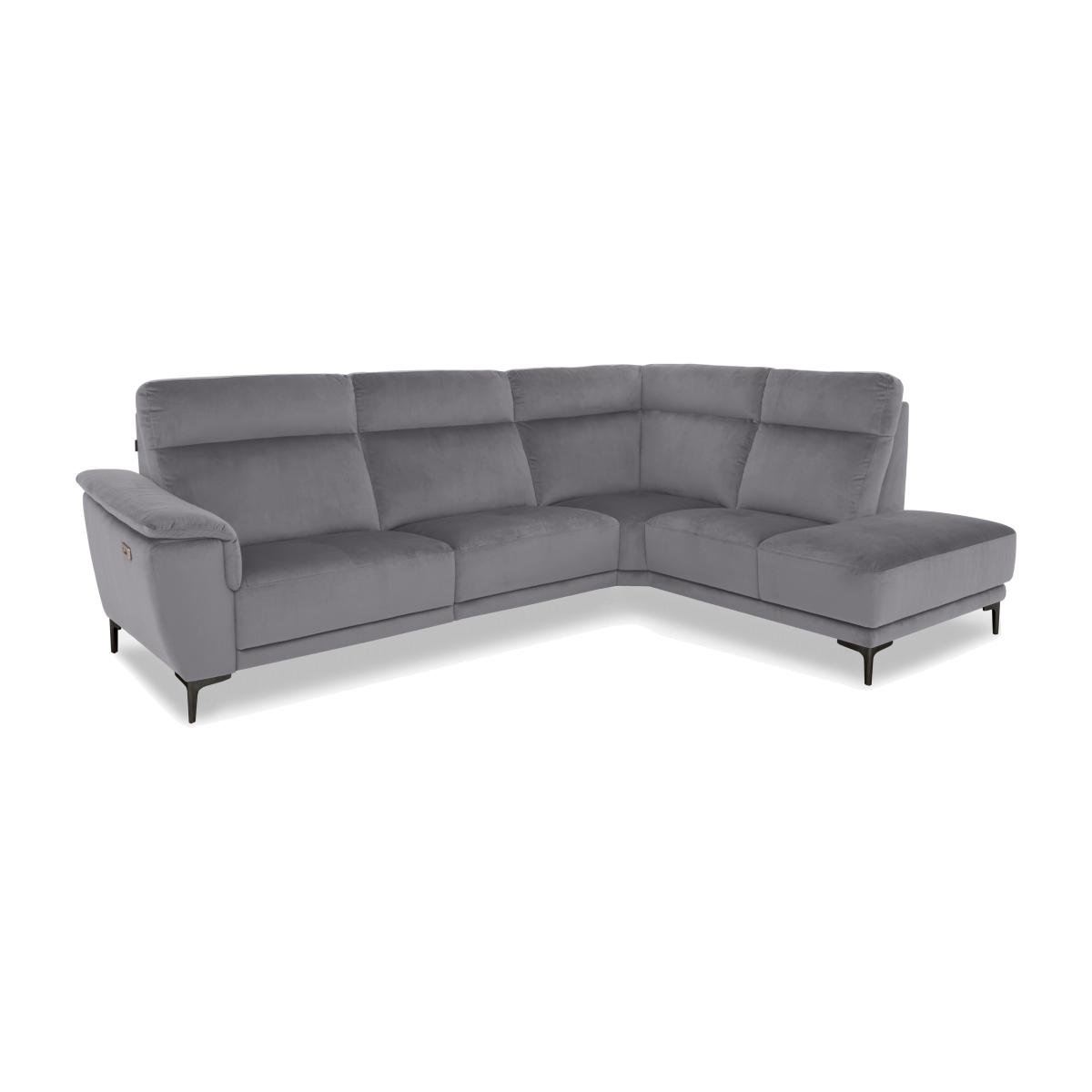 Nicoletti Italia - Amalfi Fabric Right Hand Facing Chaise Sofa - Selma Topo