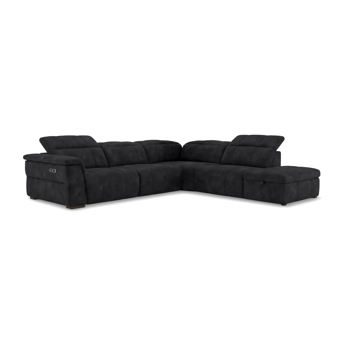 Inca Fabric Power Recliner Right Hand Facing Corner Sofa with Power Headrests and Storage Chaise End - Sofas and Armchairs - In Time for Christmas – image 1