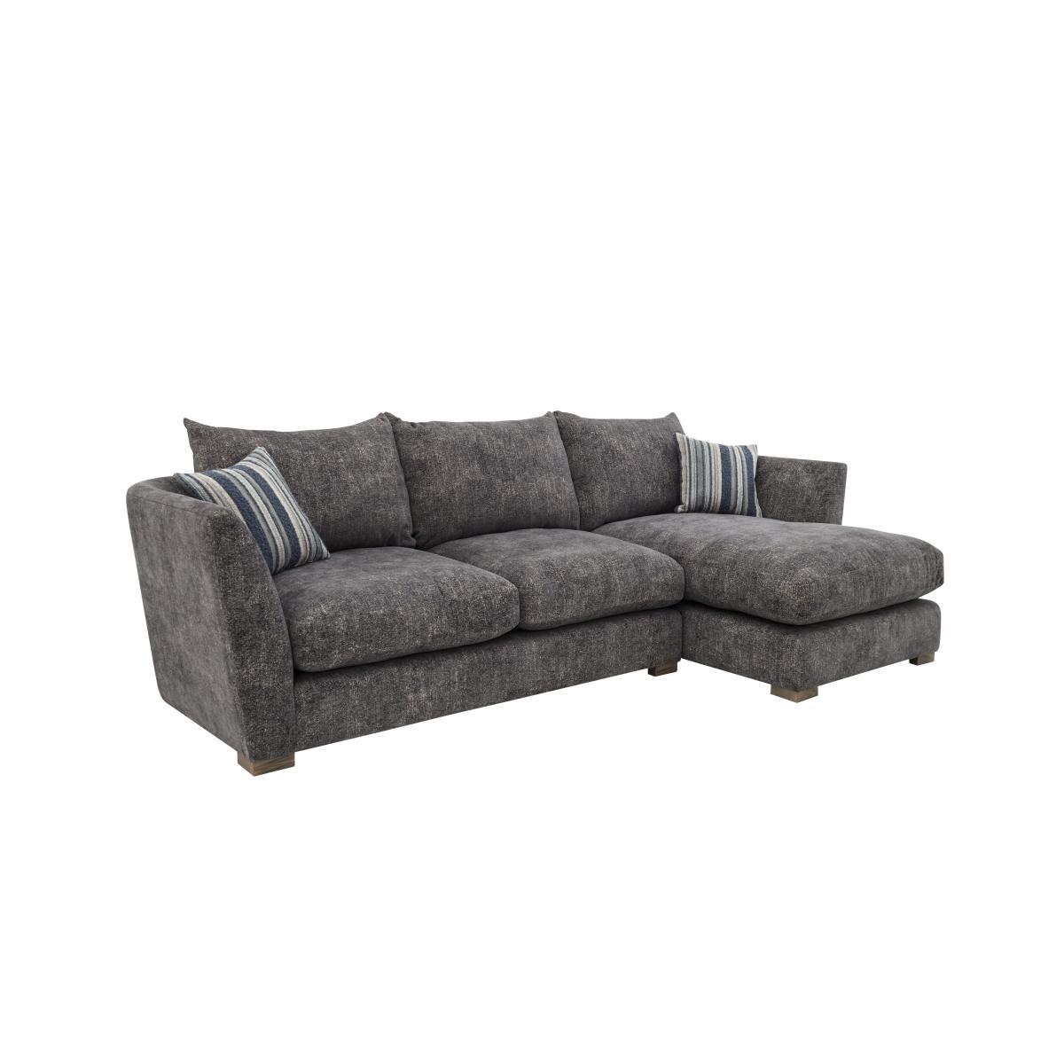 Nautical Small 3 Seater Classic Back Chaise Sofa - Cream – image 6