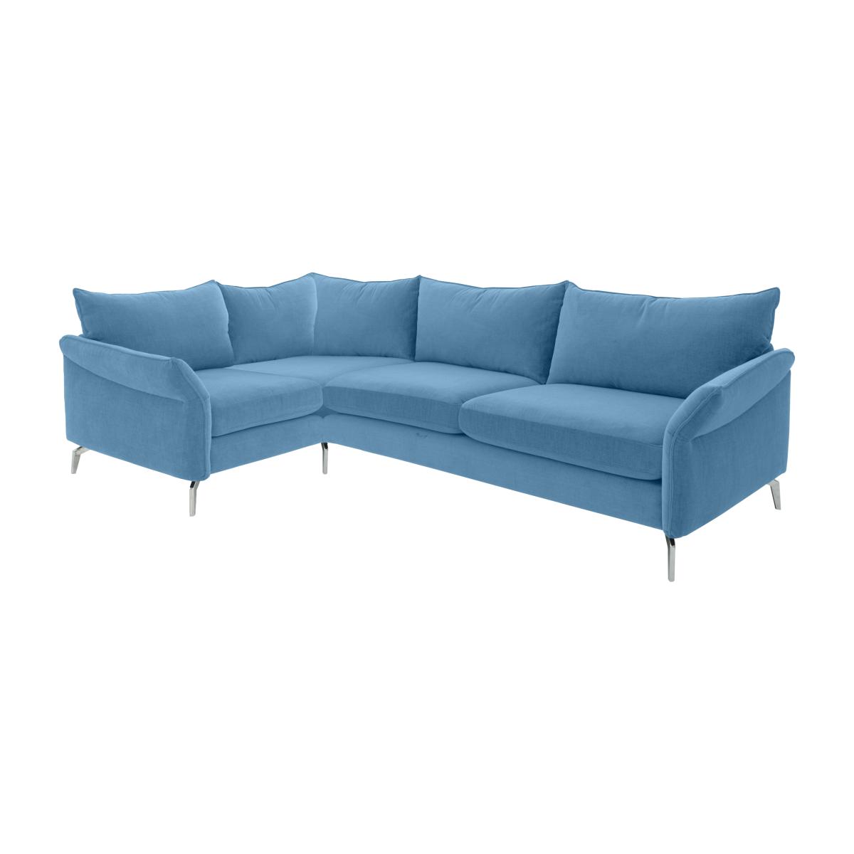 Skylar Small Fabric Corner Sofa - Blue – image 1