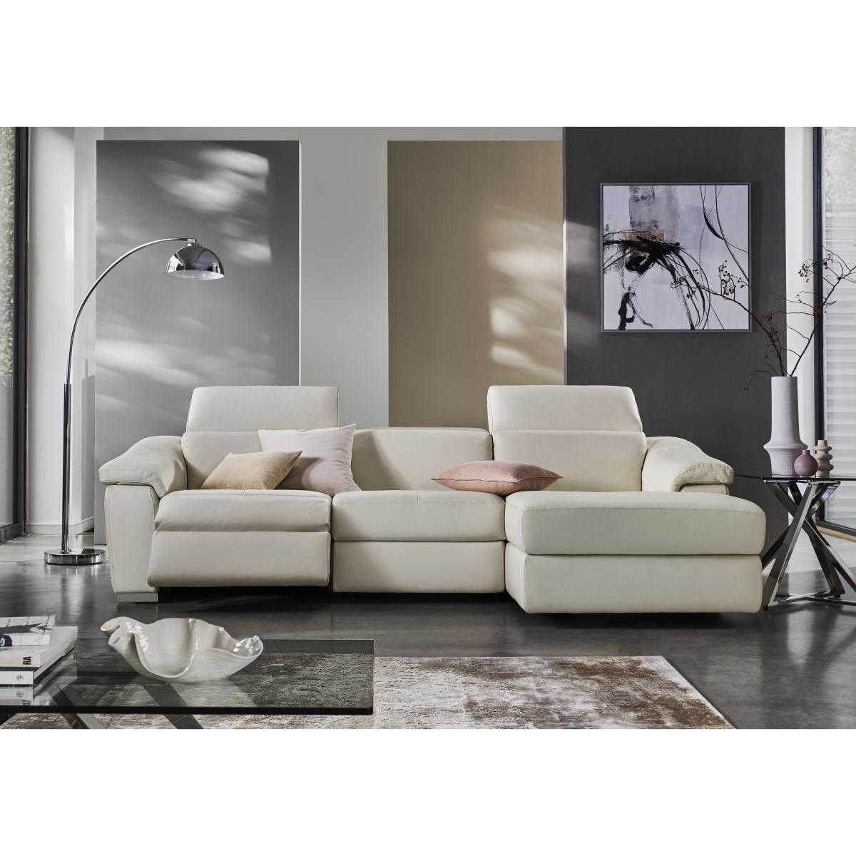 Nicoletti - Galileo Leather Chaise End Sofa - Brown – image 2