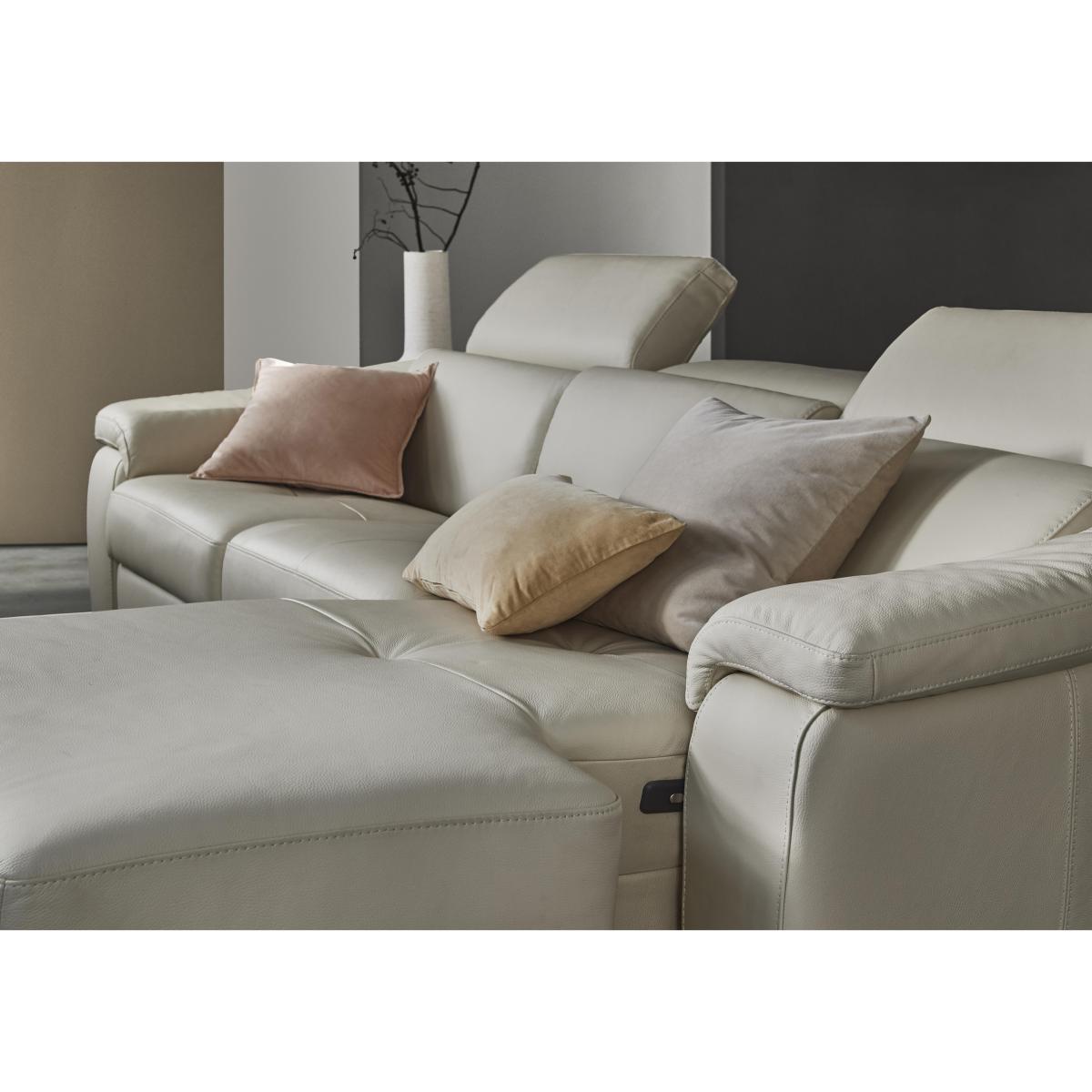 Nicoletti - Galileo Leather Chaise End Sofa - Brown – image 6