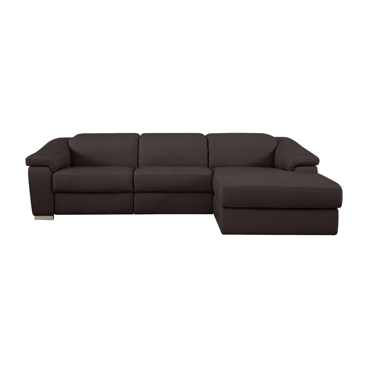 Nicoletti - Galileo Leather Chaise End Sofa - Brown – image 1