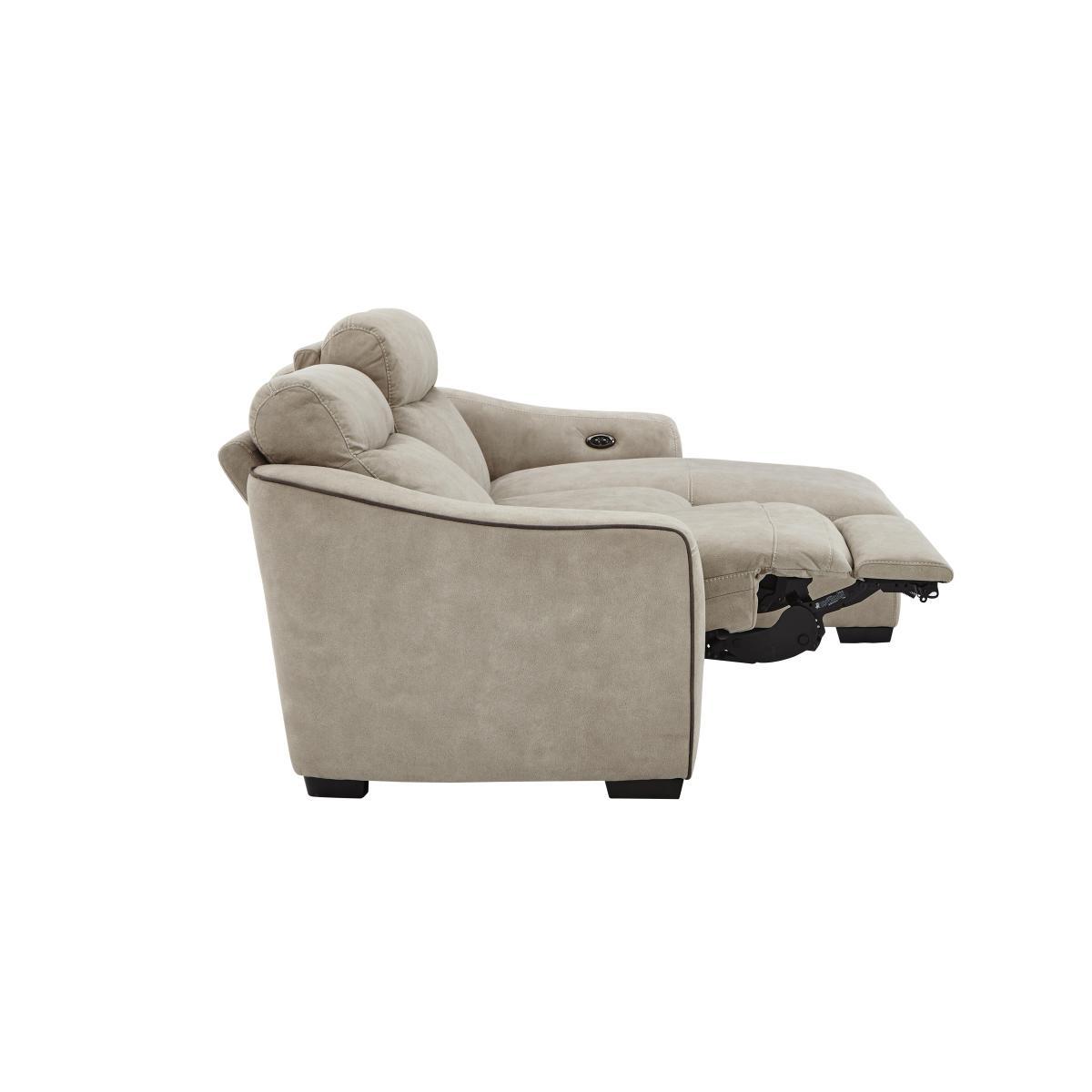 Cressida Fabric Recliner Corner Chaise - Grey – image 8