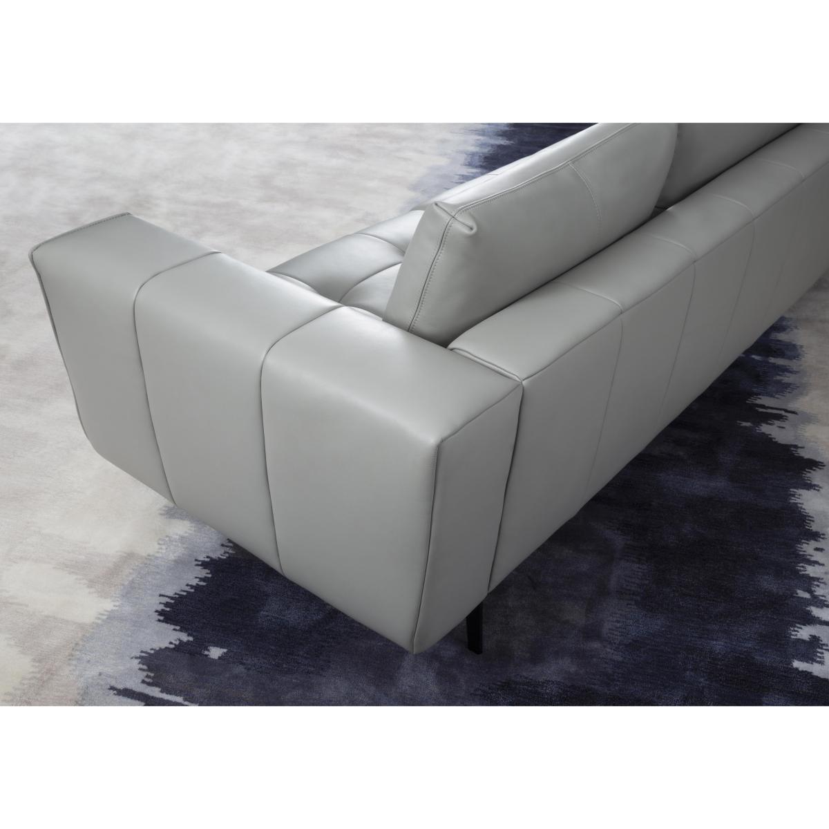 Domicil - Lawson Leather Left Hand Facing Chaise End Sofa - NN Frost – image 5