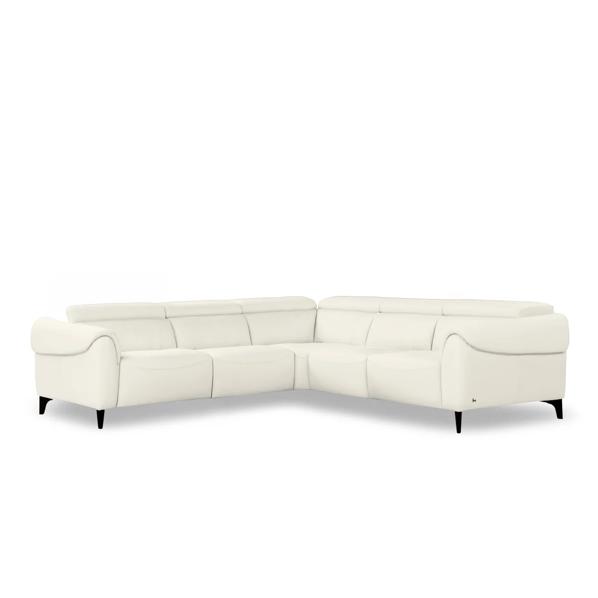 Nicoletti - Nicole Large Leather Corner Sofa - Torello Bianco Puro – image 2