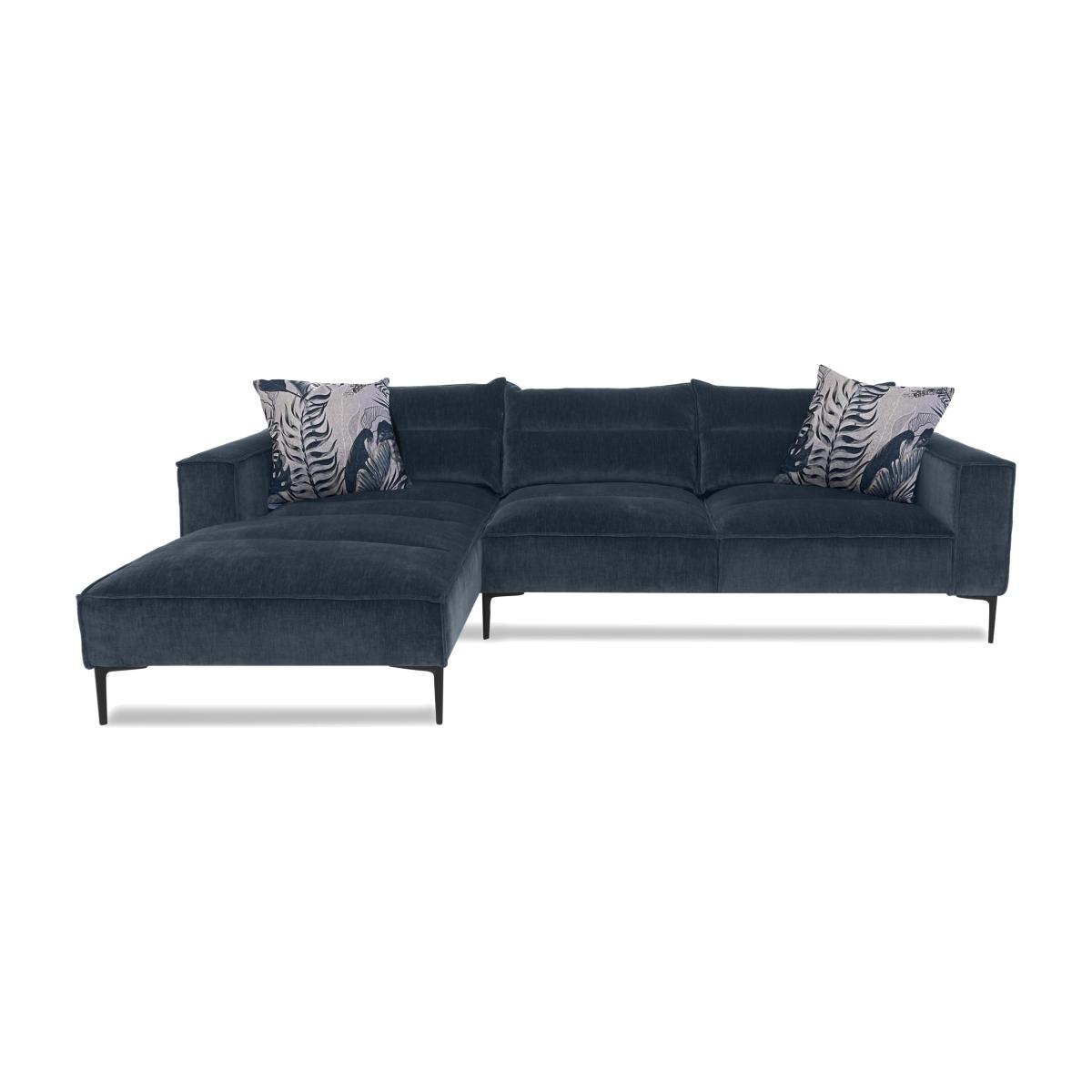 Alexander and James - Boutique Jade Fabric Left Hand Facing Chaise End Sofa - Berlin Prussian – image 1