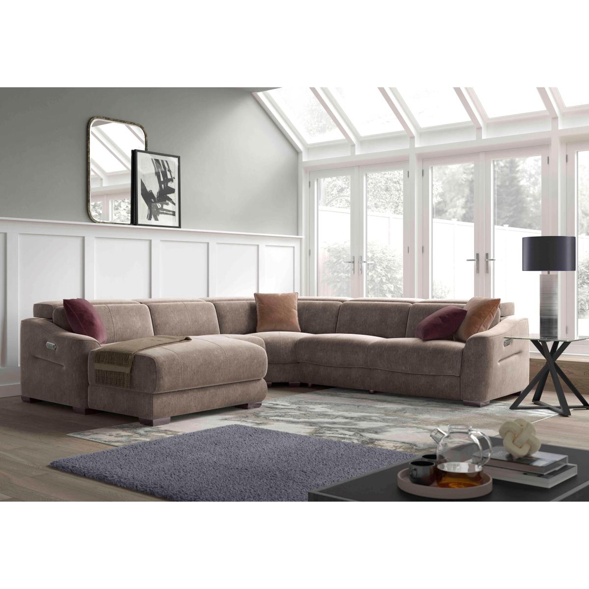 Xavier Fabric Recliner Chaise with Power Headrests – image 2