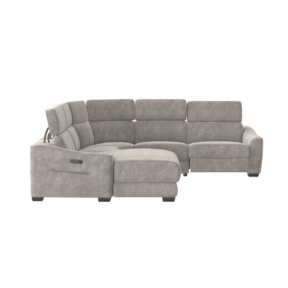 Xavier Fabric Recliner Chaise with Power Headrests – image 4