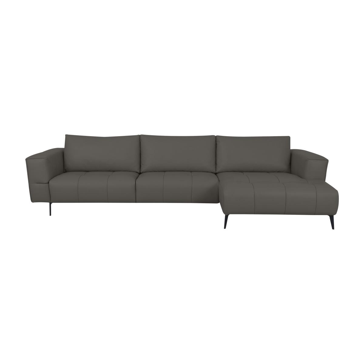 Domicil - Lawson Leather Right Hand Facing Chaise End Sofa - NP Elephant Grey – image 1