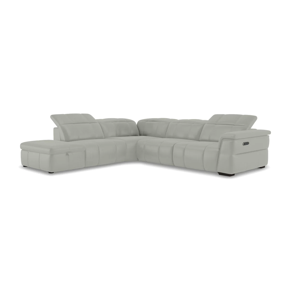 Inca NC Leather Power Recliner Left Hand Facing Corner Sofa with Power Headrests and Storage Chaise End - Sofas and Armchairs - In Time for Christmas – image 1