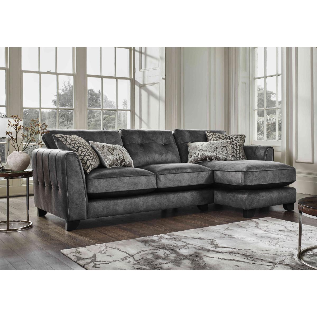 Mariah Fabric Classic Back Left Hand Facing Chaise End Sofa - Dapple Moleskin – image 2
