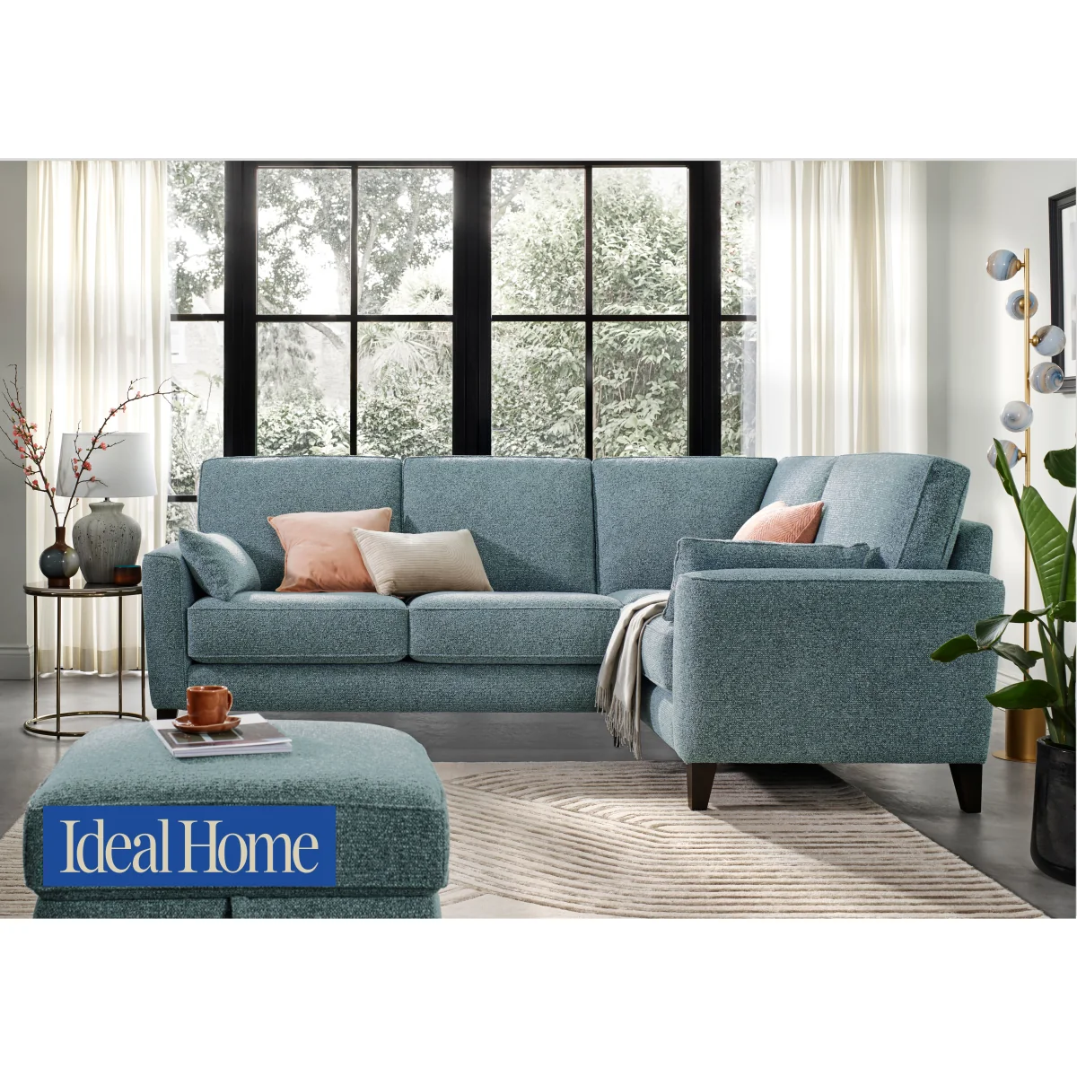 Ideal Home - Brondby Small Fabric Right Hand Facing Corner Sofa - Sofas and Armchairs - In Time for Christmas – image 2