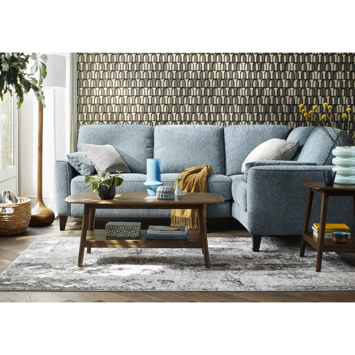 Ideal Home - Brondby Small Fabric Right Hand Facing Corner Sofa - Sofas and Armchairs - In Time for Christmas – image 3