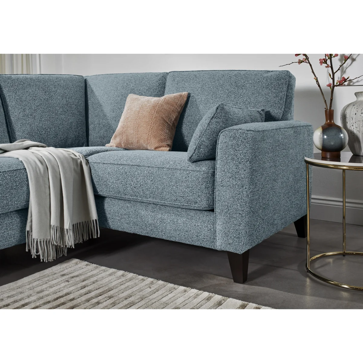 Ideal Home - Brondby Small Fabric Right Hand Facing Corner Sofa - Sofas and Armchairs - In Time for Christmas – image 4
