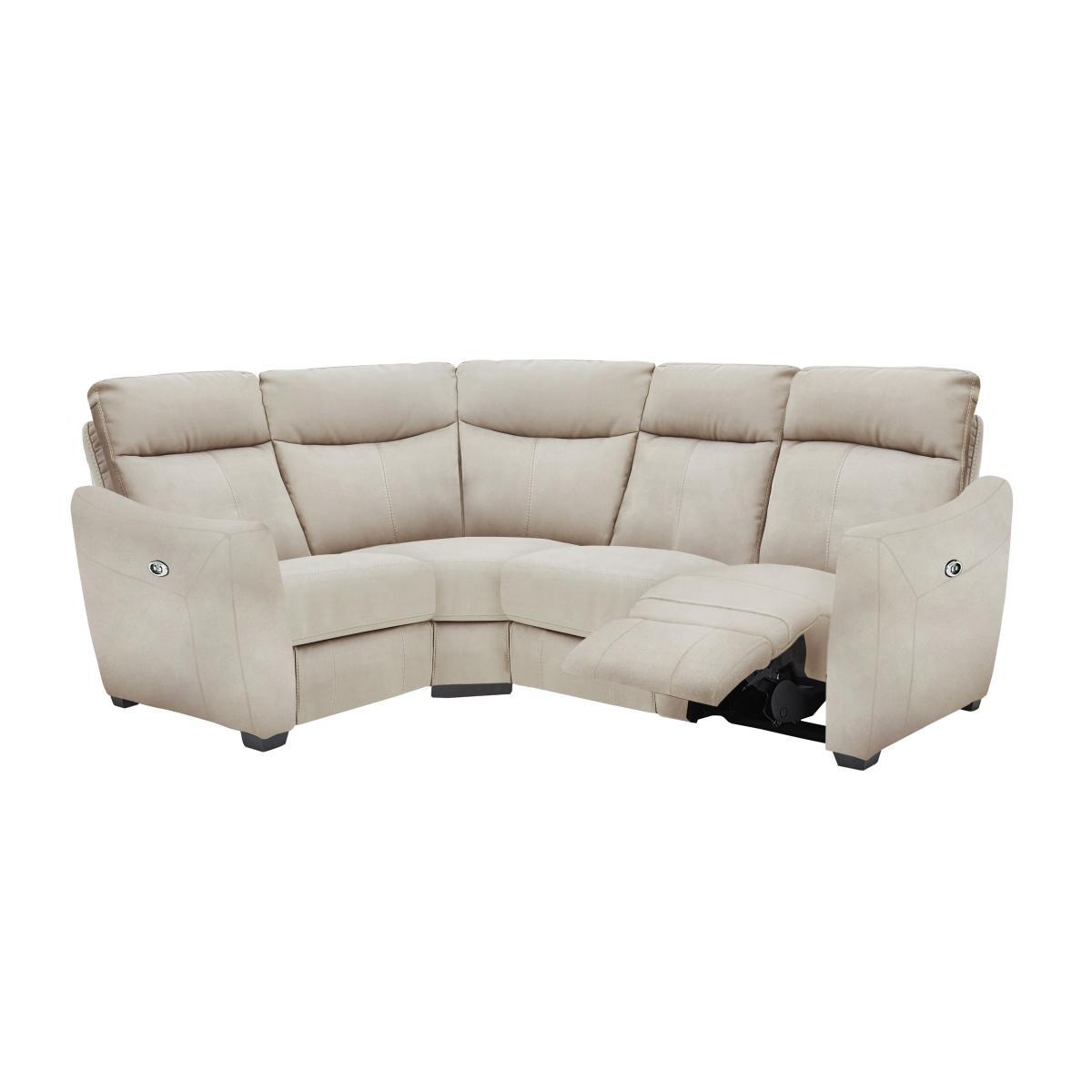 Compact Collection Midi Fabric Power Recliner Corner Sofa - Grey – image 3