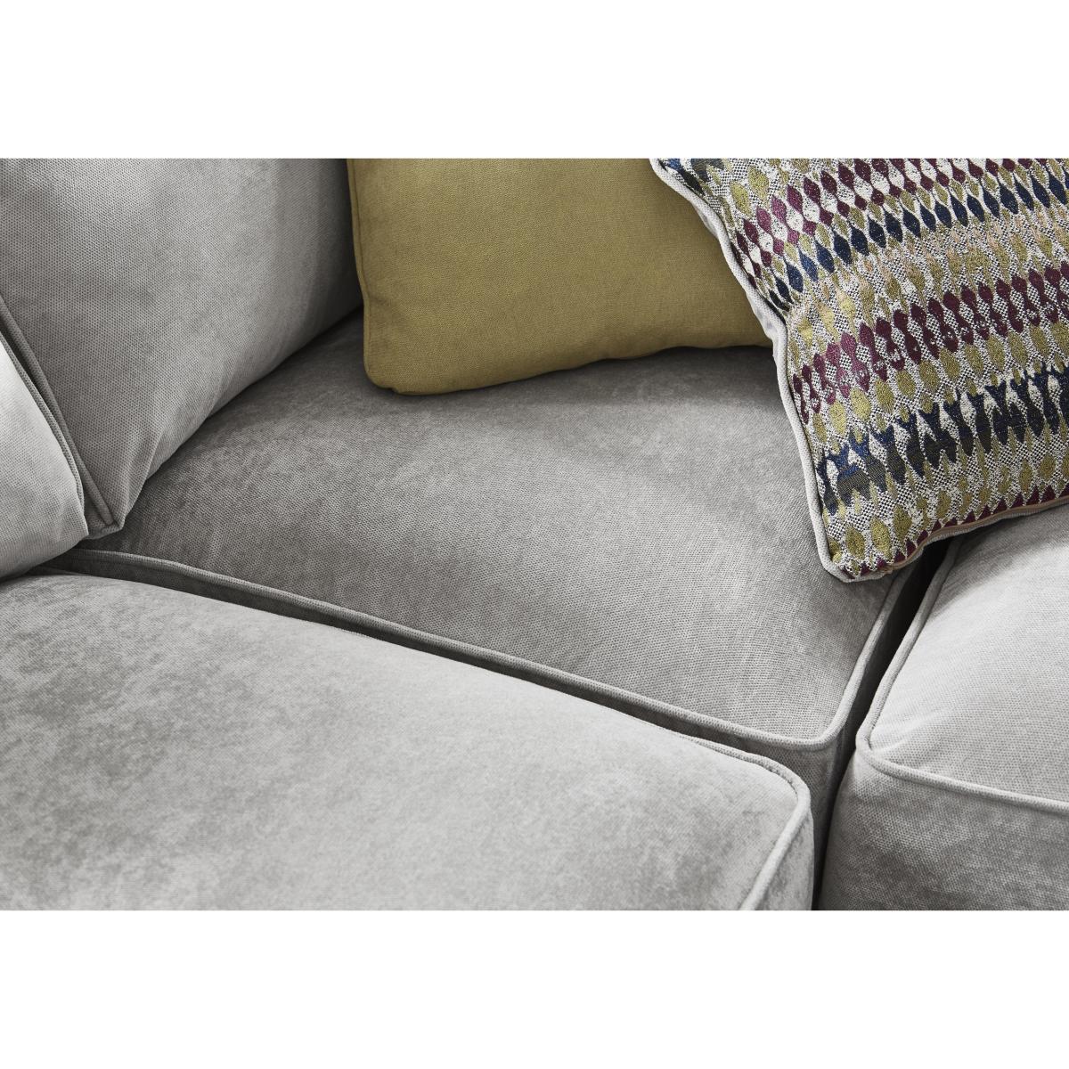 Legend Classic Back Fabric Right Hand Facing Corner Sofa with Dark Feet - Cosmo Silver – image 4