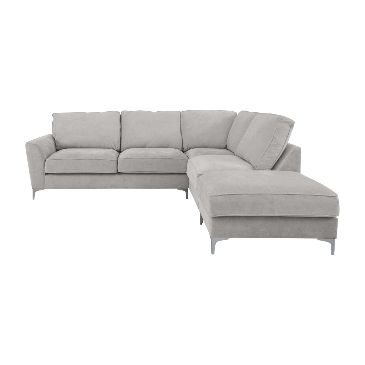 Legend Classic Back Fabric Right Hand Facing Corner Sofa with Dark Feet - Cosmo Silver – image 1