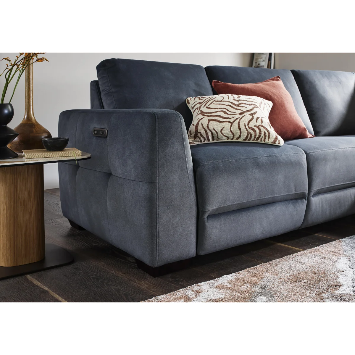 Dinky Fabric Left Hand Facing Corner Sofa with Storage Chaise End - Dexter Pumpkin - Sofas and Armchairs - In Time for Christmas – image 4