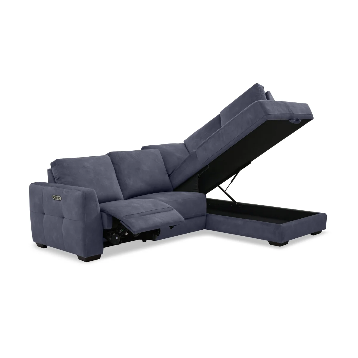 Dinky Fabric Left Hand Facing Corner Sofa with Storage Chaise End - Dexter Pumpkin - Sofas and Armchairs - In Time for Christmas – image 8