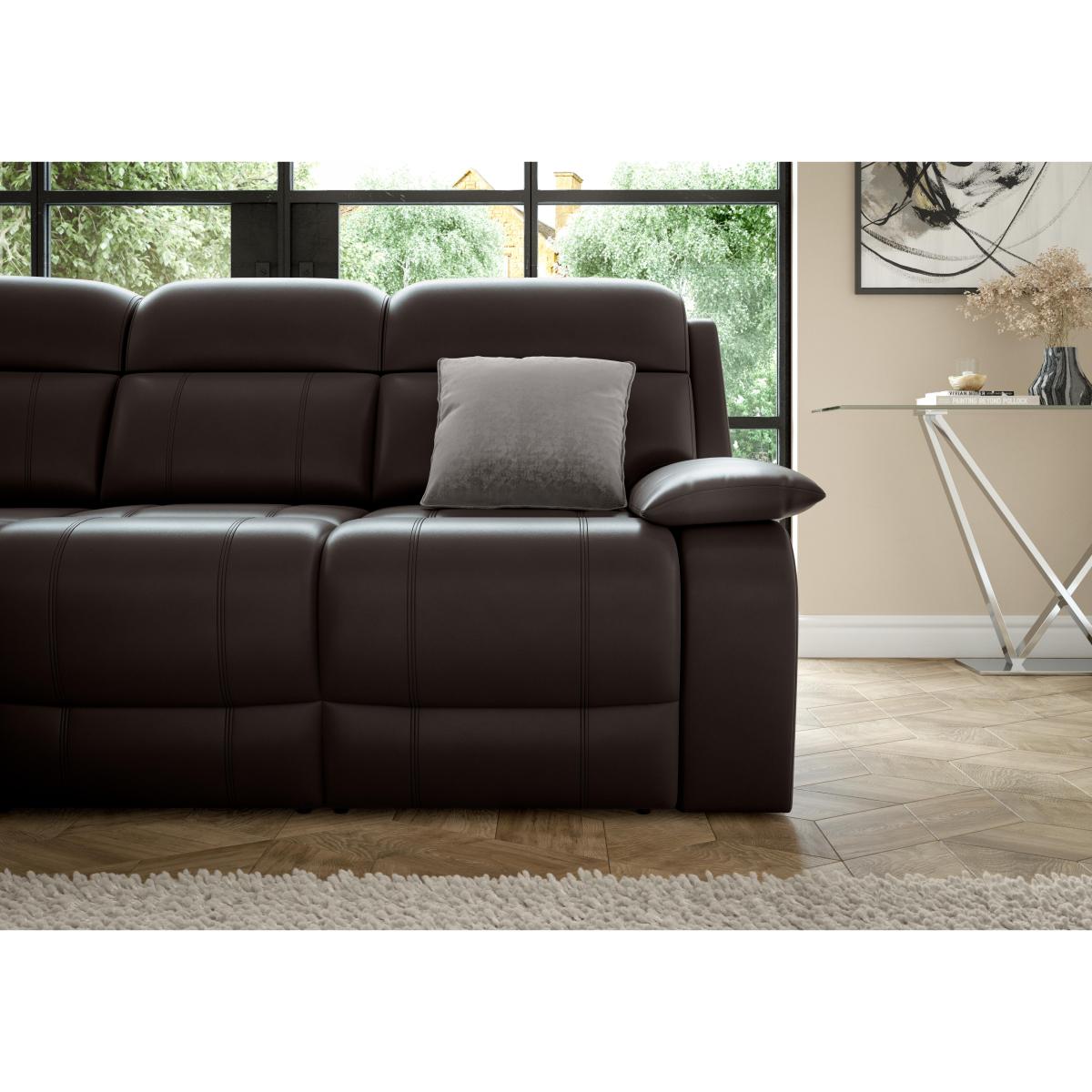 Moreno BV Leather Corner Sofa with Power Recliner - Frost – image 3