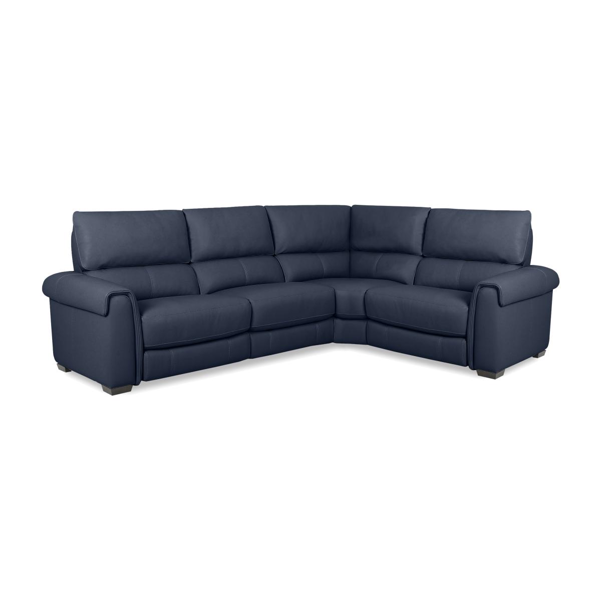 Nixon Leather Right Hand Facing Corner Power Recliner Sofa - Ocean – image 1