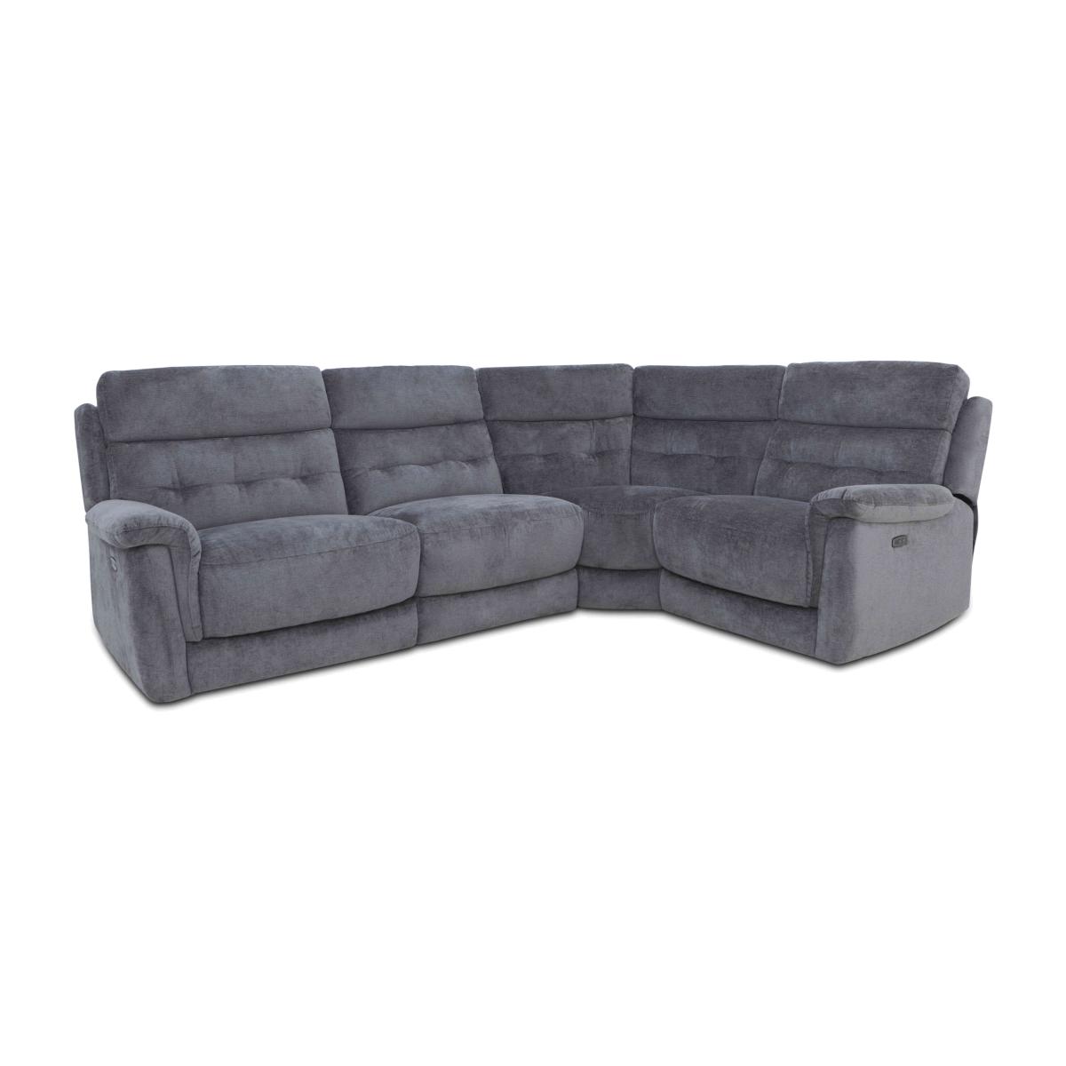 Springer Fabric Right Hand Facing Corner Sofa with Power Recliner – image 1