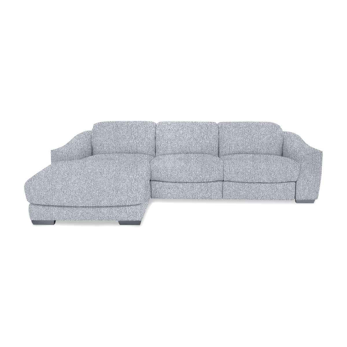 Xavier Fabric Double Power Recliner Left Hand Facing Chaise End Sofa with Power Headrests - Frost – image 1