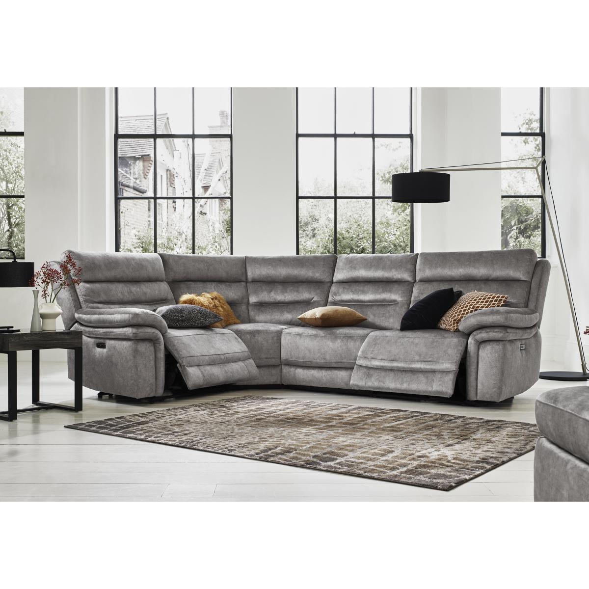 Berlin Modular Fabric Corner Sofa - Rosy Light Grey – image 2