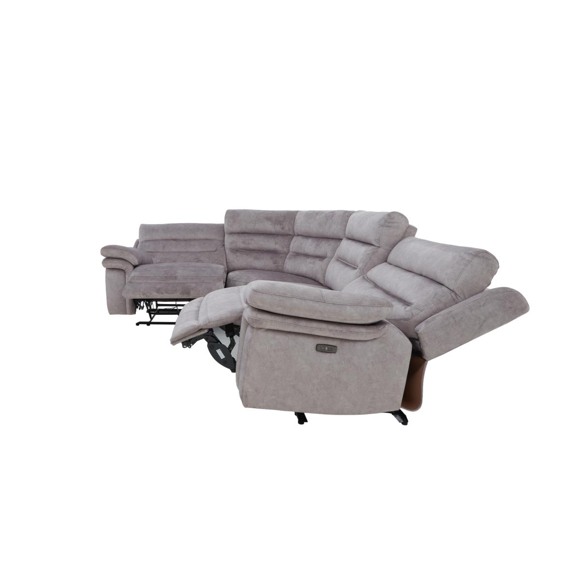 Berlin Modular Fabric Corner Sofa - Rosy Light Grey – image 11