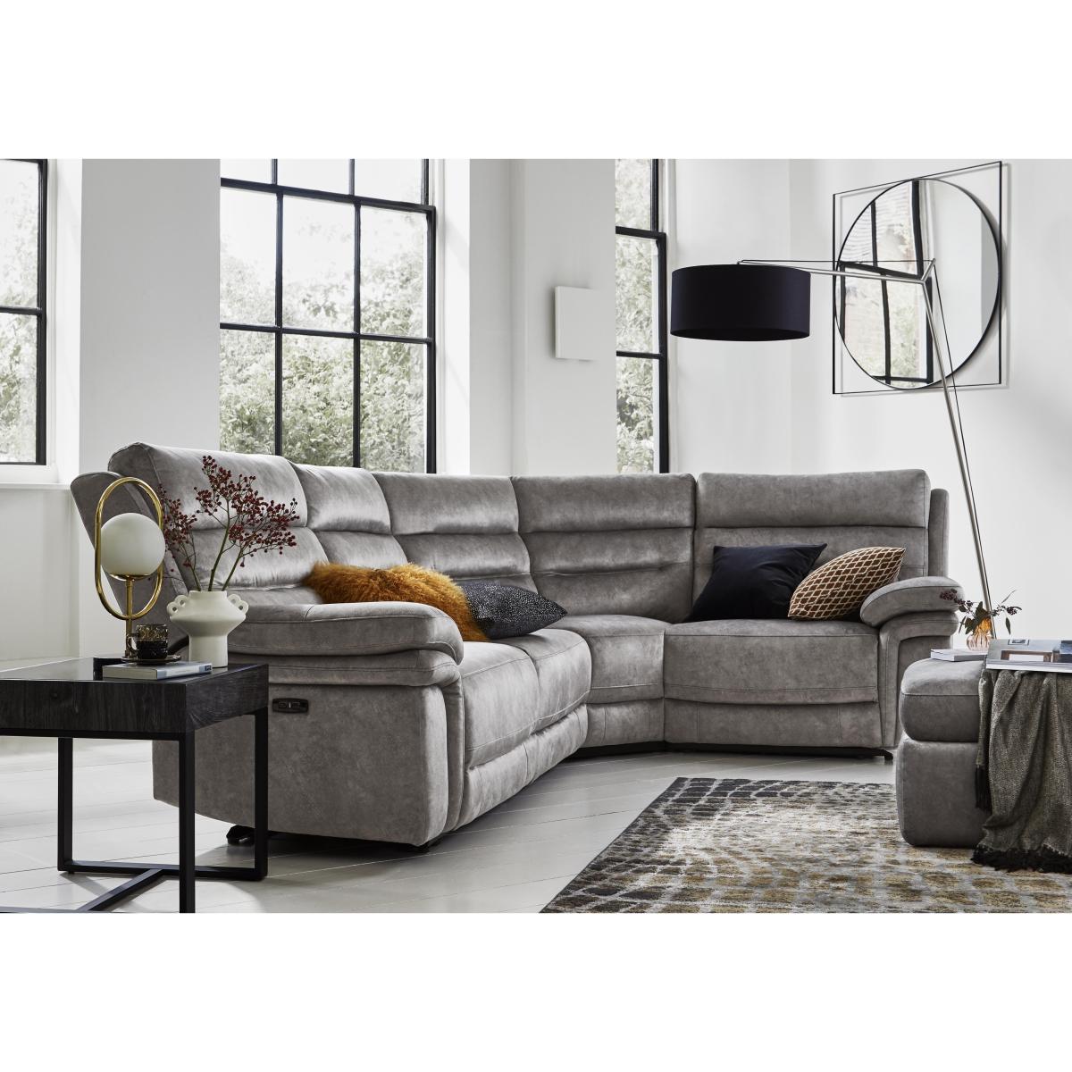 Berlin Modular Fabric Corner Sofa - Rosy Light Grey – image 4