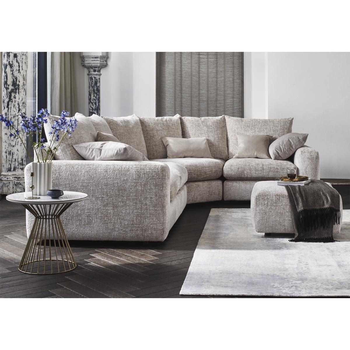 Pandora Small Left Hand Facing Corner Foam Fill Sofa - Denby Ivory – image 3