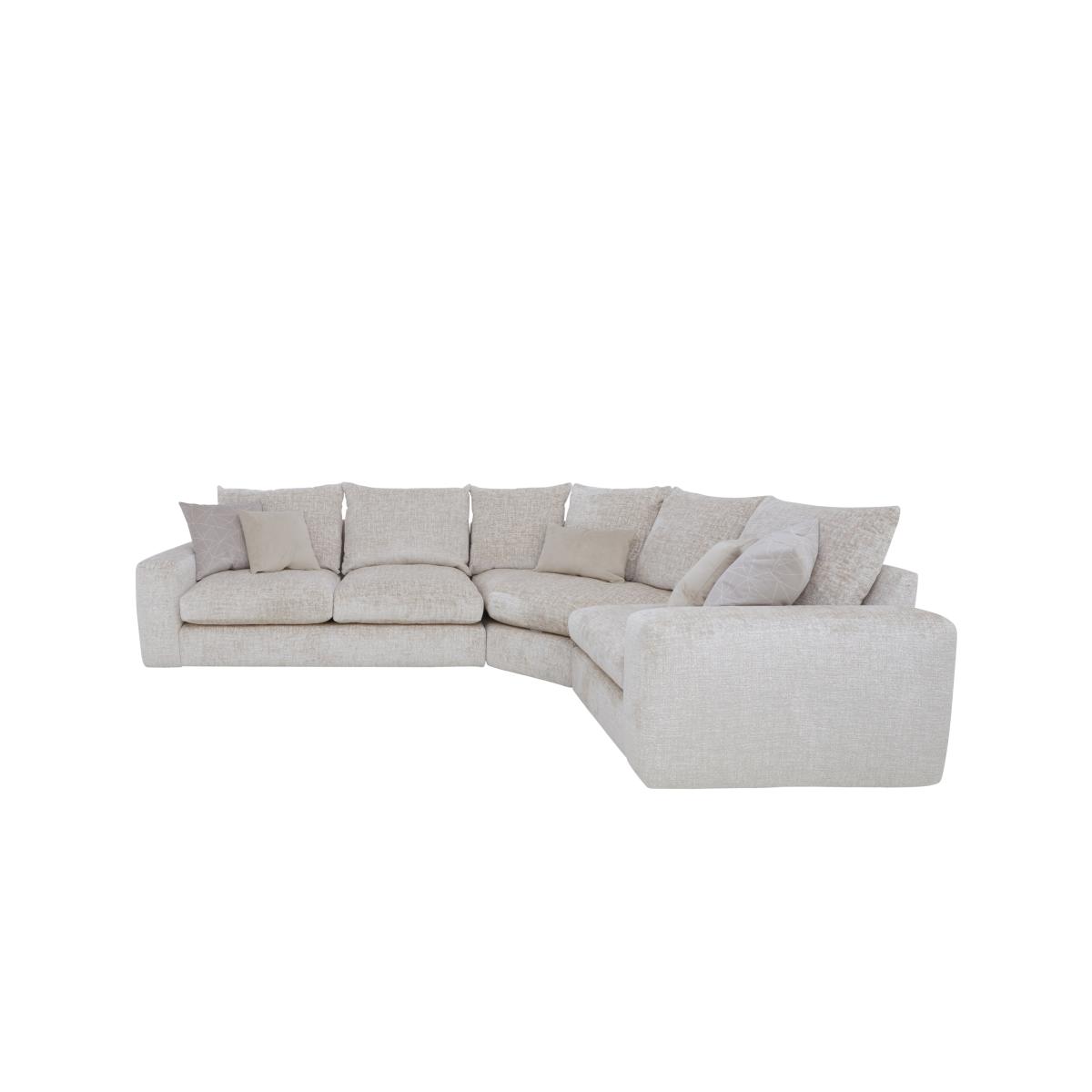 Pandora Small Left Hand Facing Corner Foam Fill Sofa - Denby Ivory – image 6