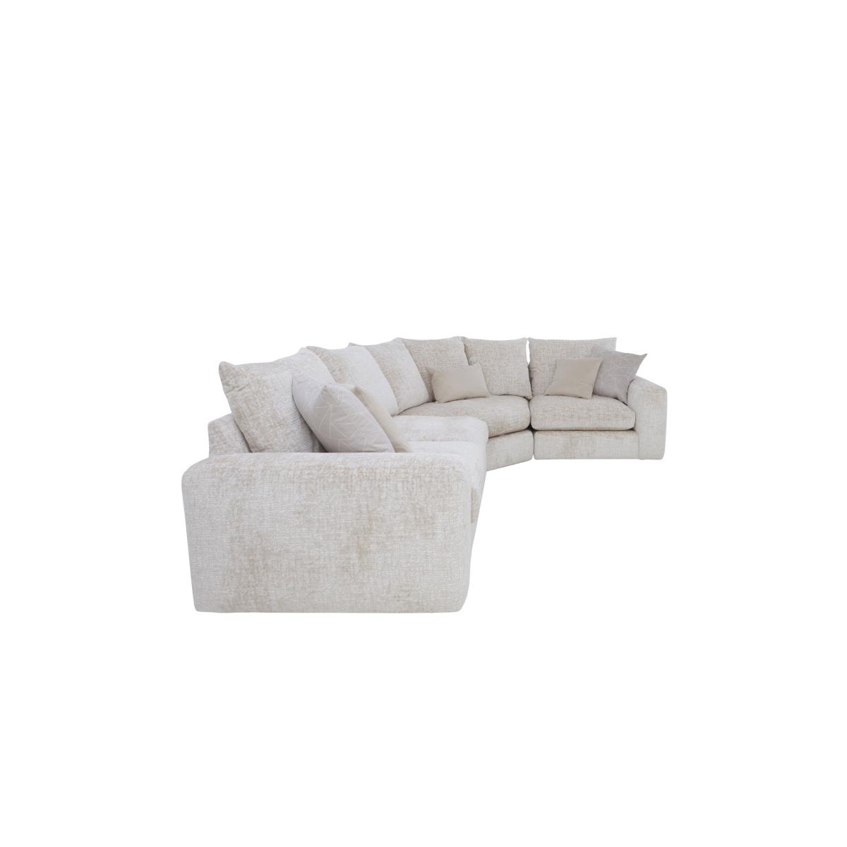 Pandora Small Left Hand Facing Corner Foam Fill Sofa - Denby Ivory – image 7