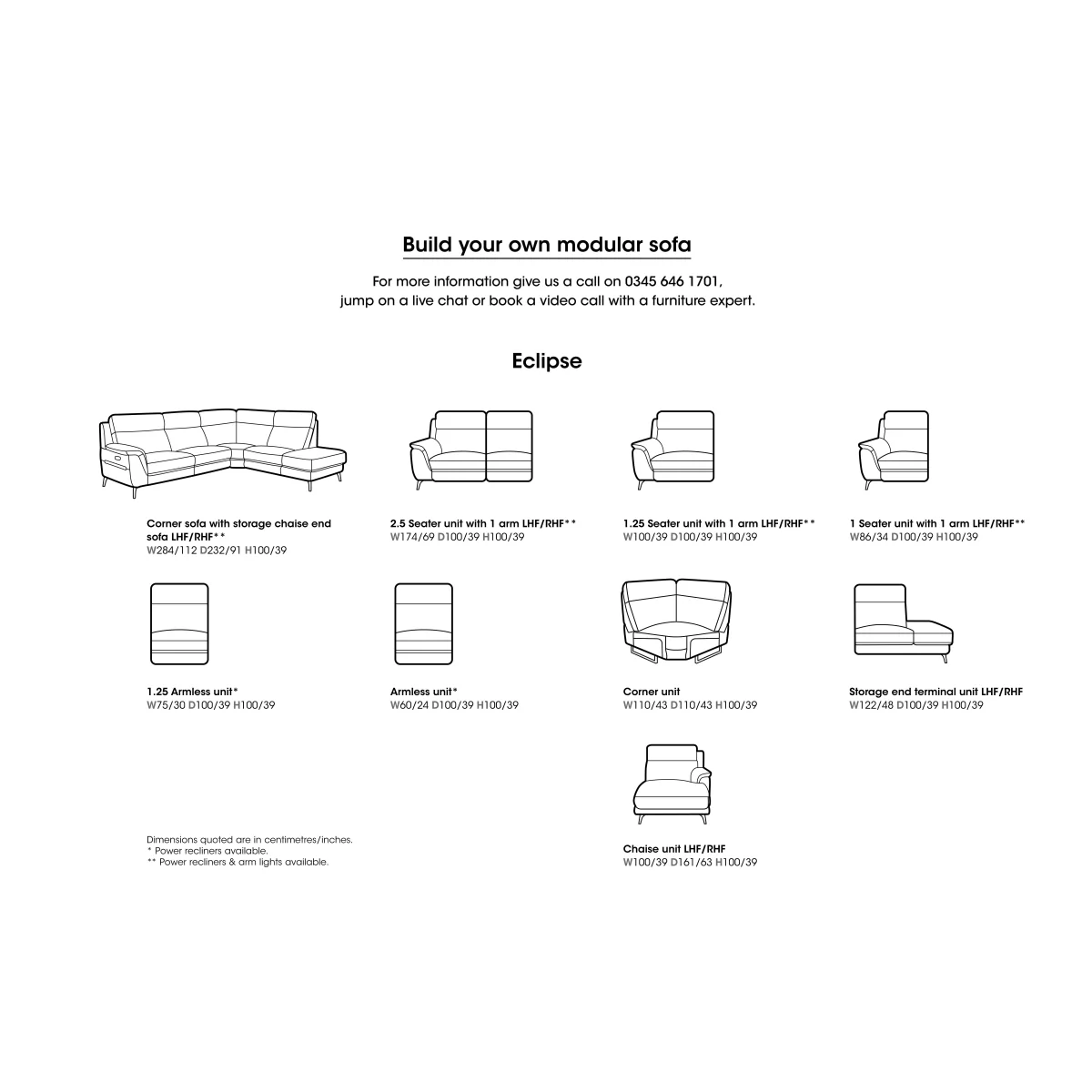 Eclipse Fabric Left Hand Facing Corner Power Recliner Sofa with Power Headrests and Chaise End Storage - Sofas and Armchairs - In Time for Christmas – image 11